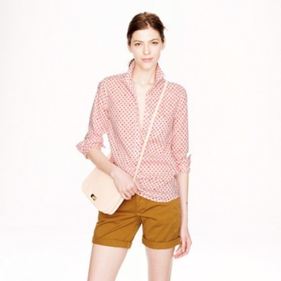 J. Crew Tops - J. CREW Camp Popover Shirt Flower Bud {R38}